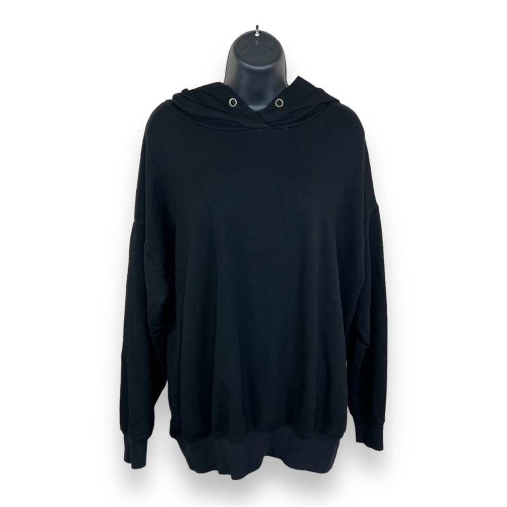 Medium Buffalo David Bitton Black Long Sleeve Hoodie Stretch Casual